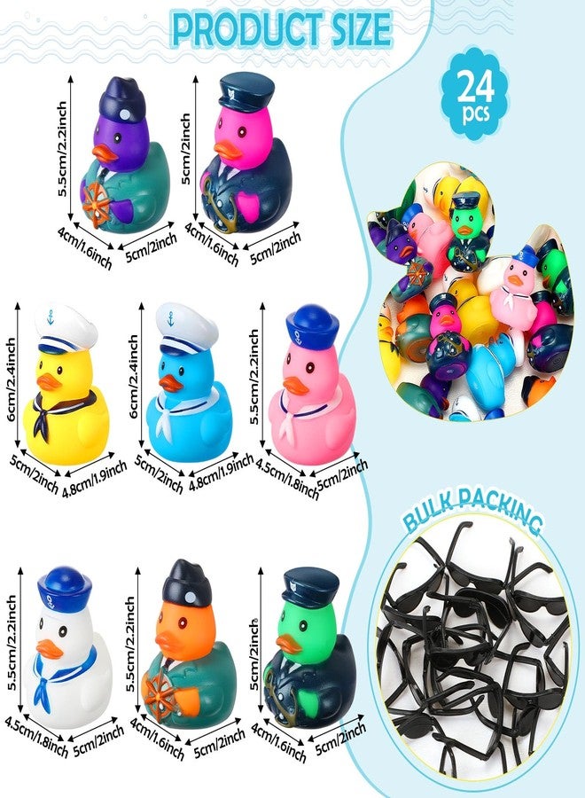 Rotatingpals 48 Pcs Christmas Cruise Ducks Light up Rubber Ducks Glow in The Dark Cruise Ship Hiding Accessories 2.4'' Nautical Sailing Rubber Decor for New Years Eve Christmas Party Favor Birthday - Image 4